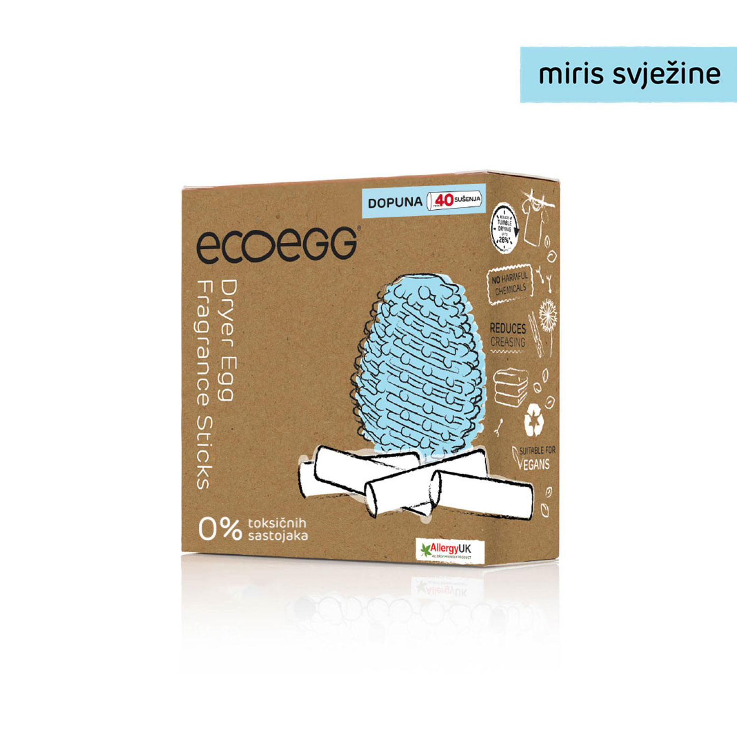 ECOEGG 3u1 dopuna za eko-jaja za sušilicu, Miris svježine-40 sušenja